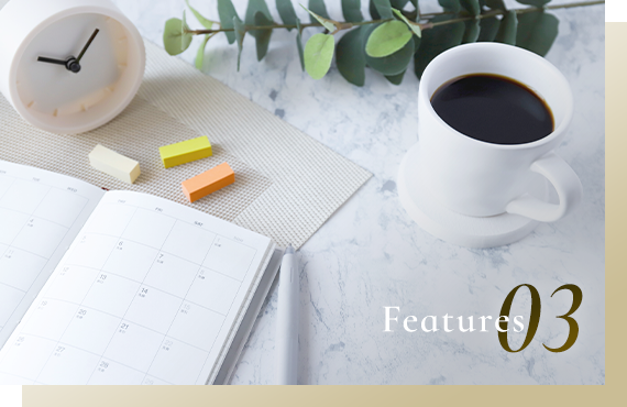 土日・早朝の検査など柔軟に対応